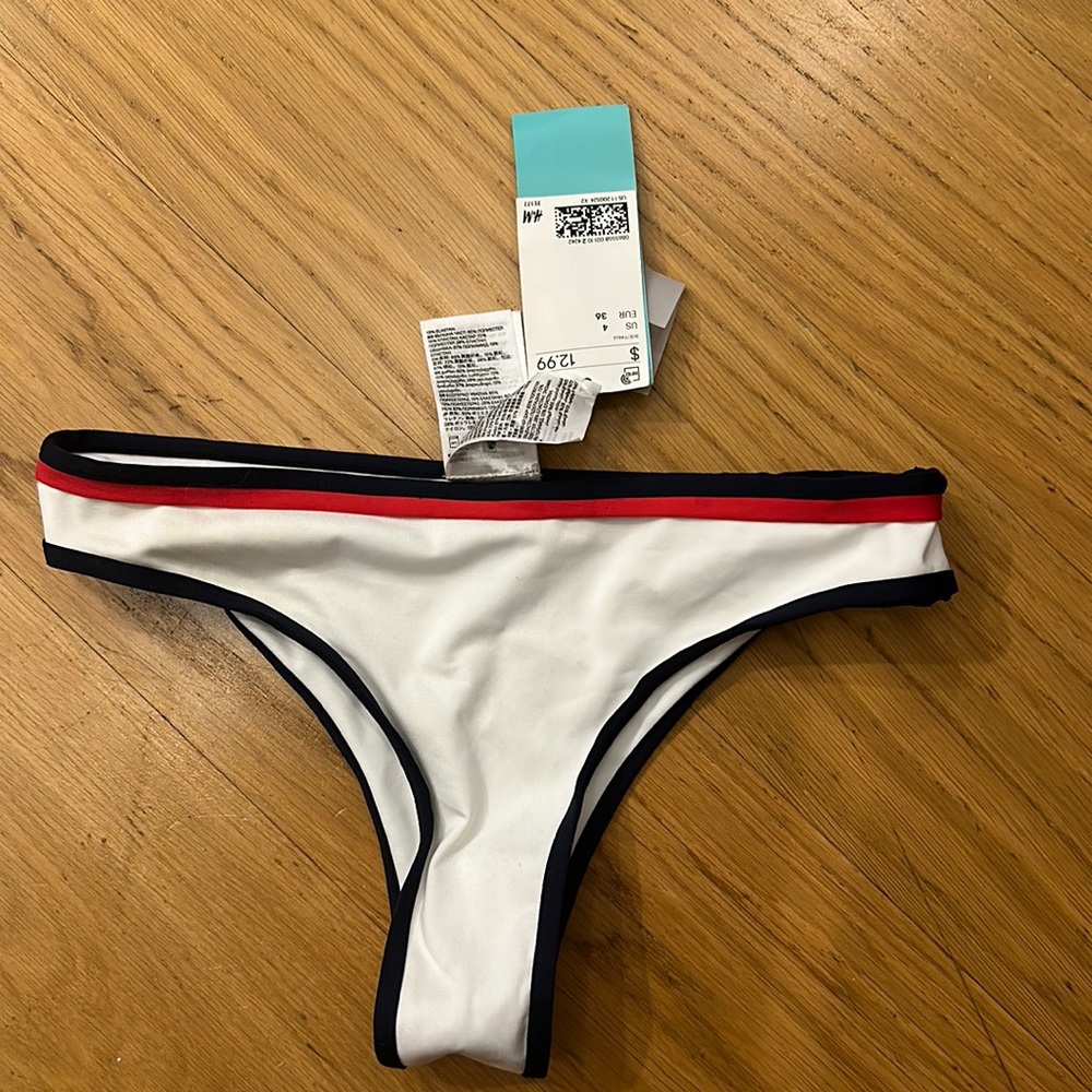 White Red and Blue bikini bottom